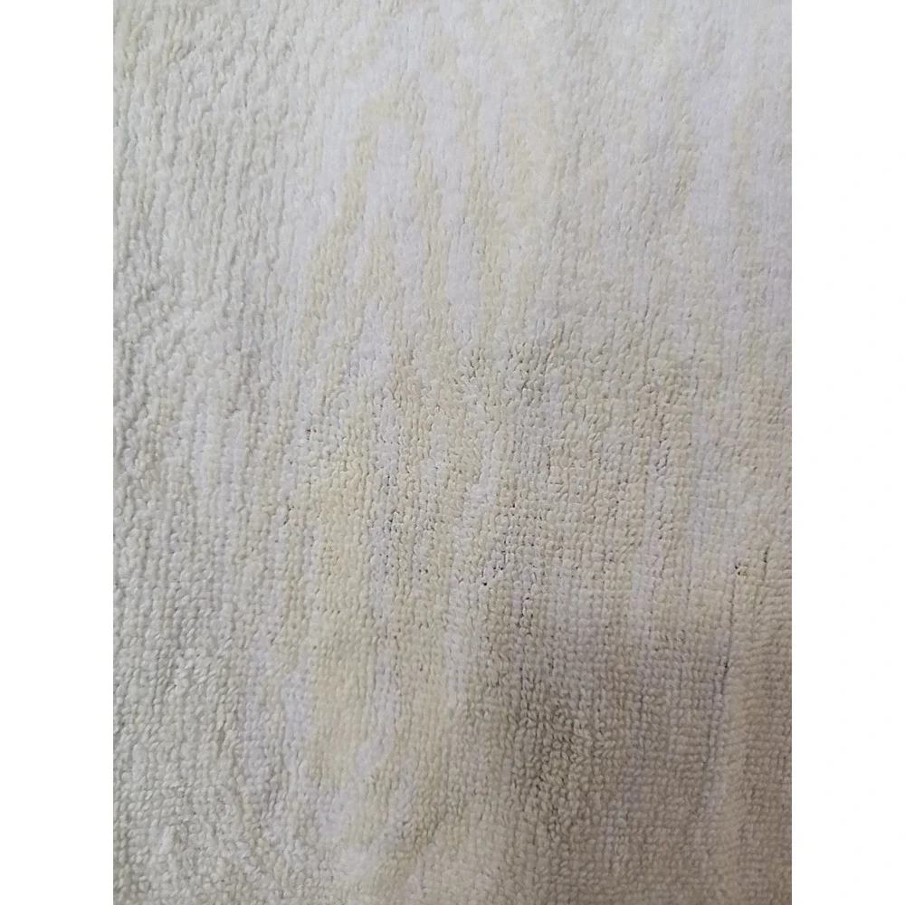 Vtg 70s Lady Pepperell Bath Towel Yellow Floral Cottage Granny Core Fringe
